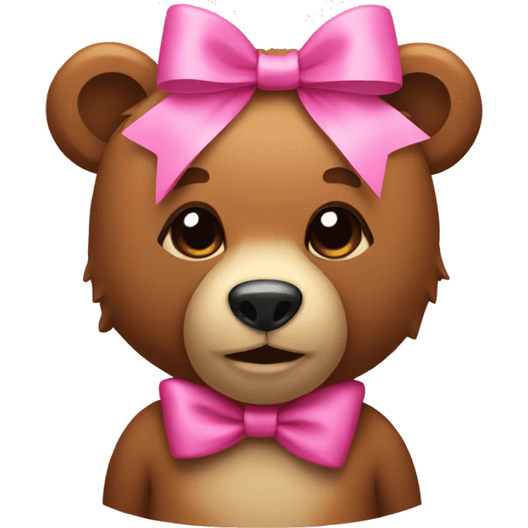 Bear with pink bow  emoji