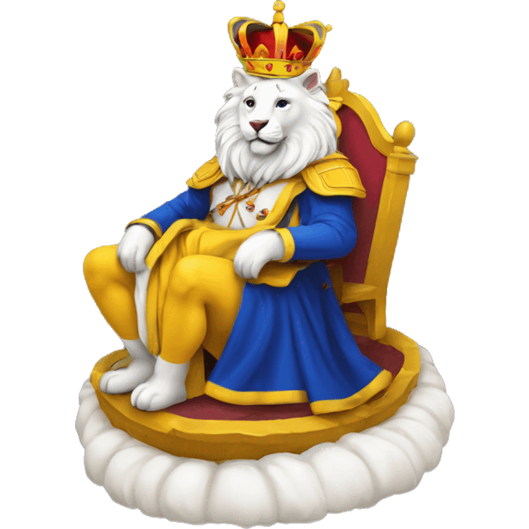 Le roi lyon sur un cailloux  emoji