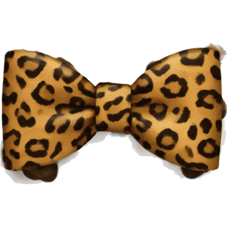 Bow with leopard print emoji