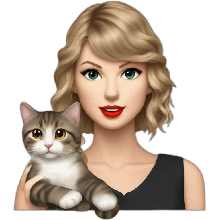 Taylor Swift avec un chat emoji