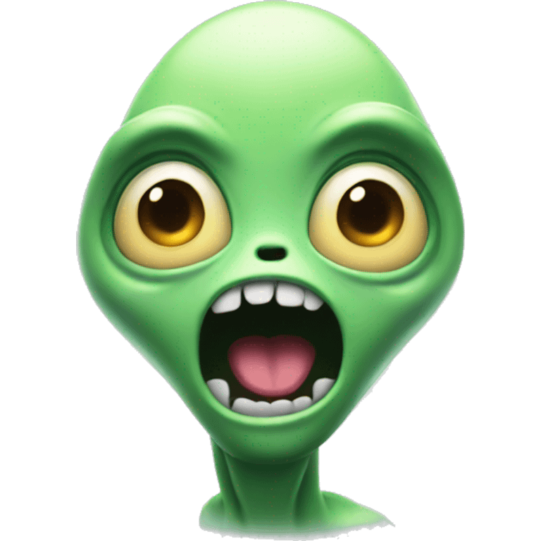 Surprised alien emoji