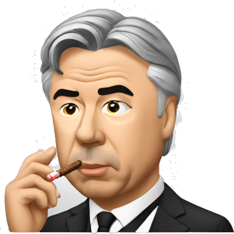 Carlo Ancelotti smoking  emoji