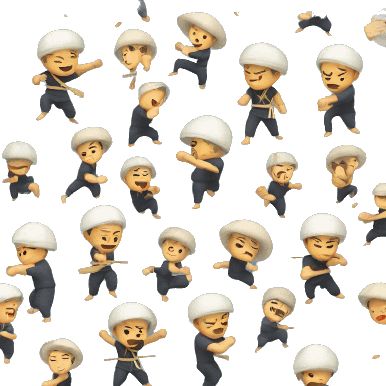 Vietnamese rice farmer doing kung fu emoji