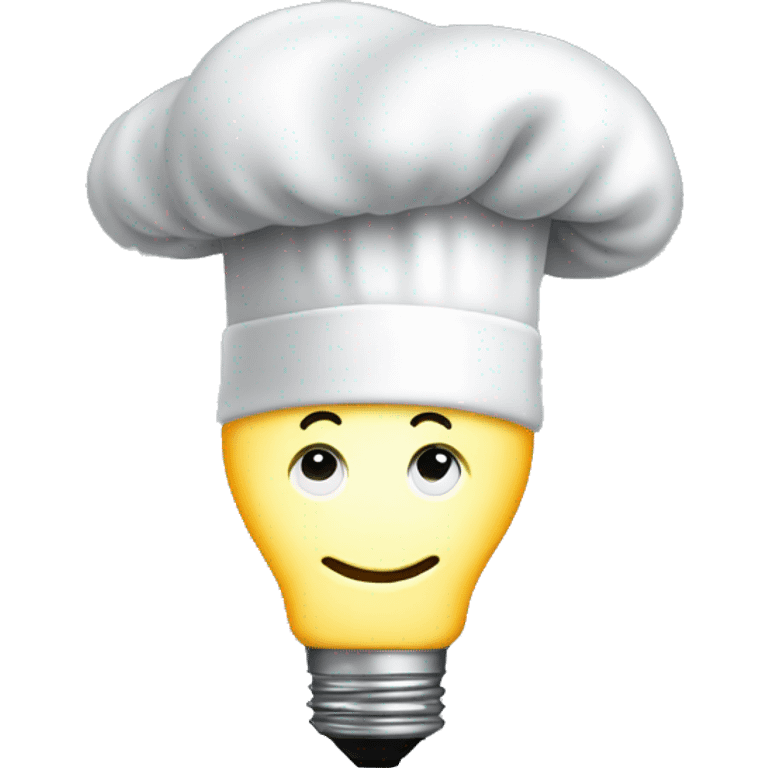 lightbulb wearing chefs hat emoji