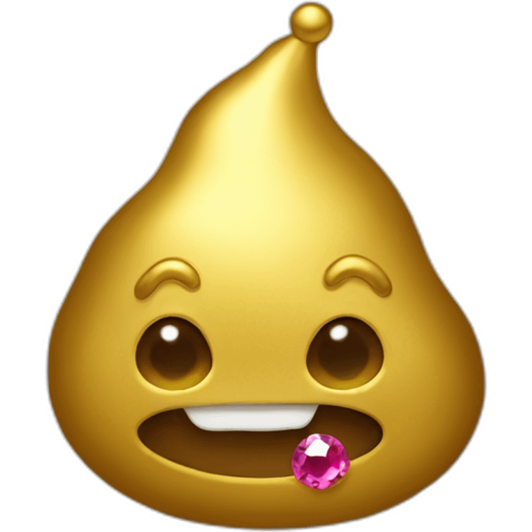 Gold poo with gems emoji