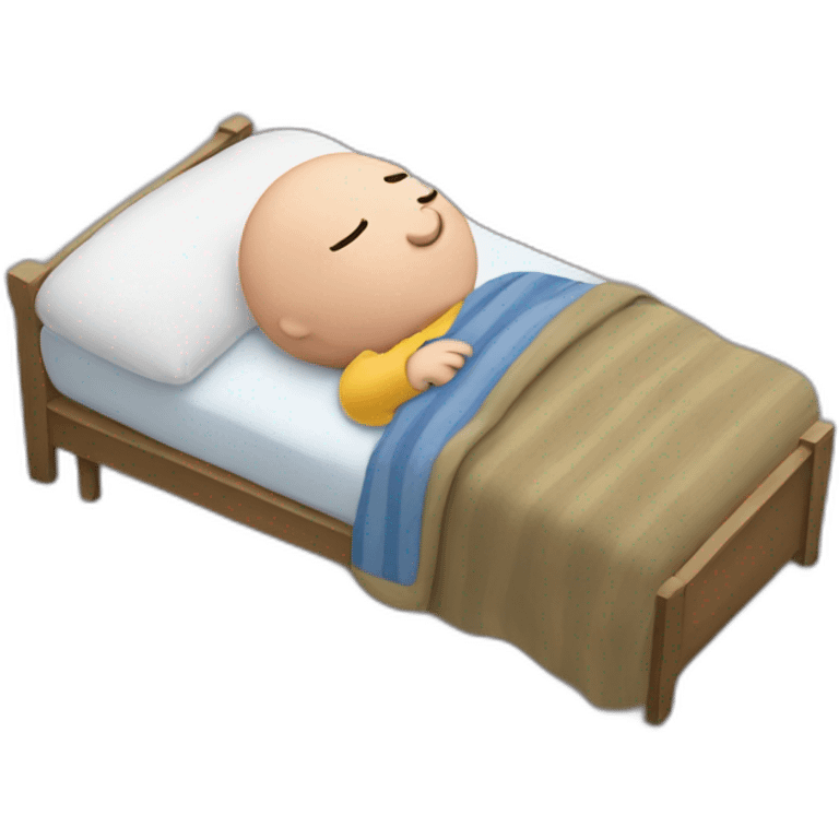 Charlie Brown sleeping emoji