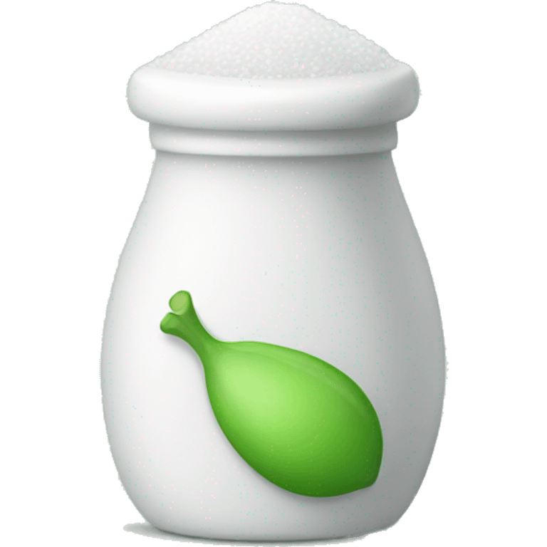 animated salt shaker with hints of green emoji