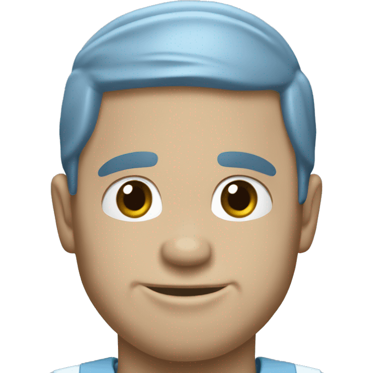 White male wearing North Carolina Tar Heels emoji