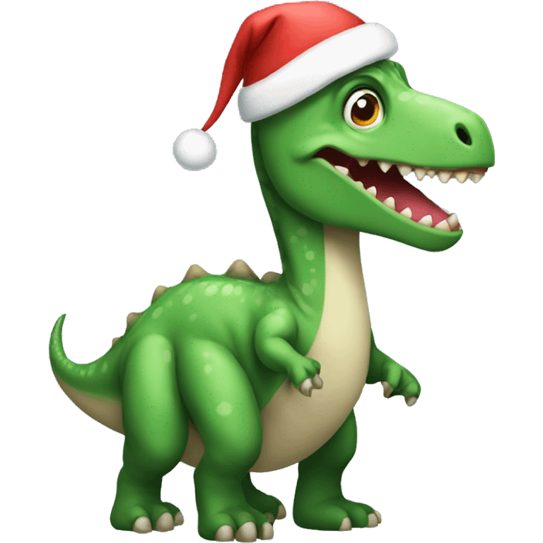 Christmas dinosaur  emoji