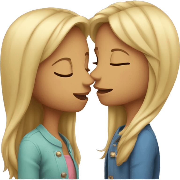 2 girls kissing emoji