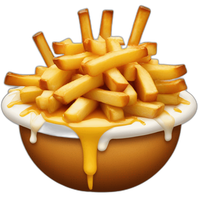 Poutine avec une bombe dans la main emoji