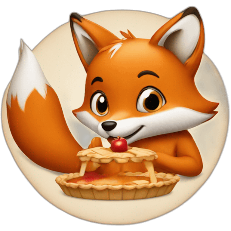 Fox making an applepie emoji