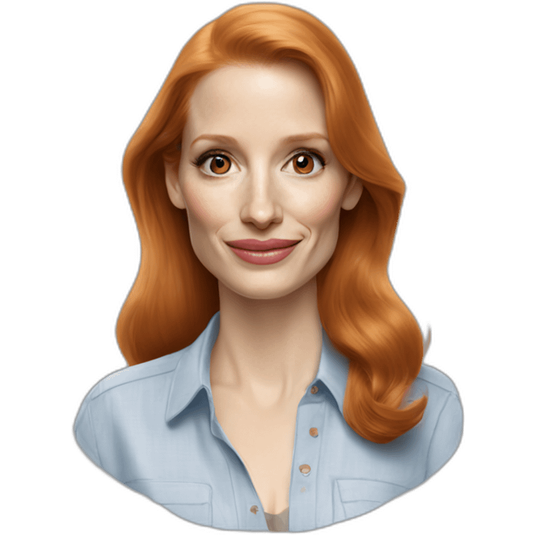 jessica-chastain wearing shirt emoji