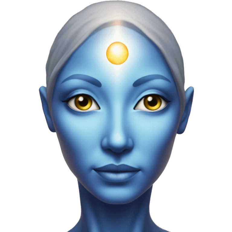 Pleiadian alien woman female third eye emoji