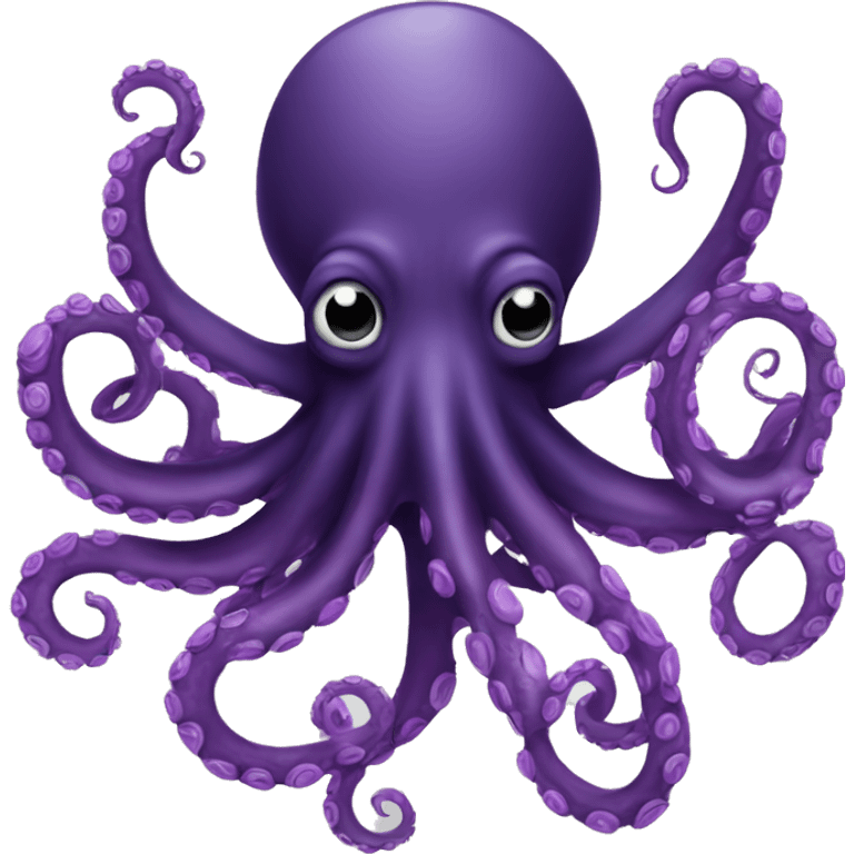 black - purple octopus emoji