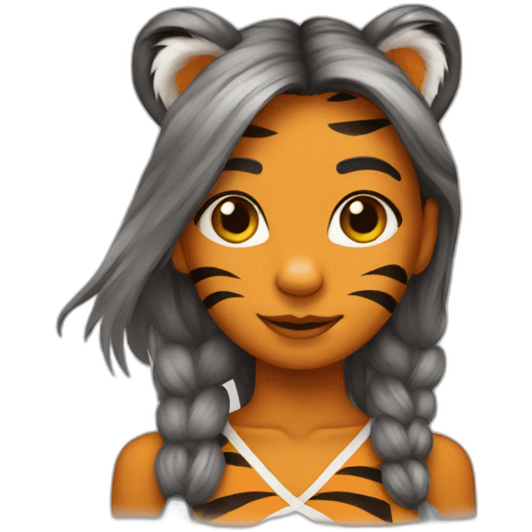 Tiger girl emoji