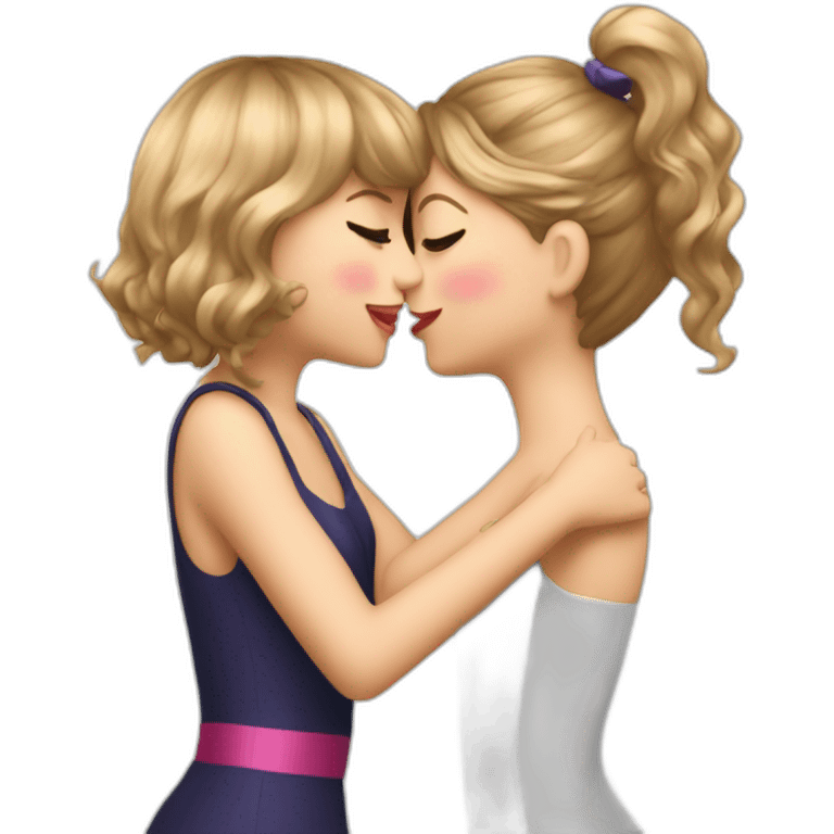 taylor swift and girl kissing, LGBTQ+ emoji