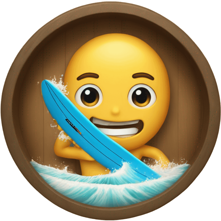 Surfer getting barreled  emoji