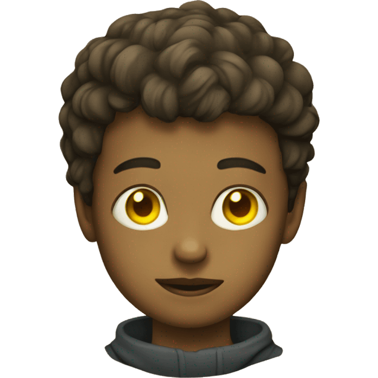 boy with yellow eyes portrait emoji