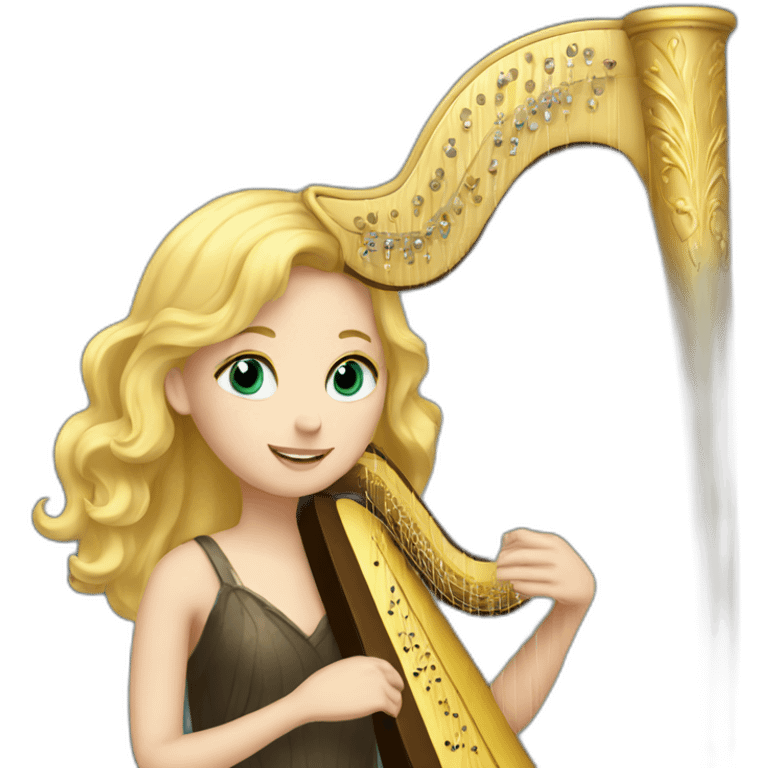 blond haired harp girl emoji