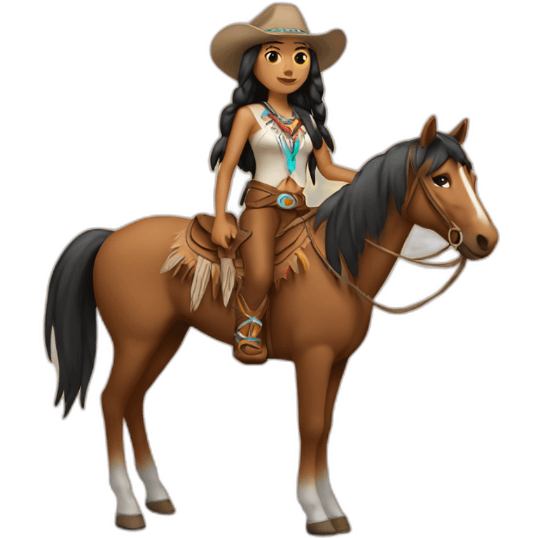 native american cowgirl emoji