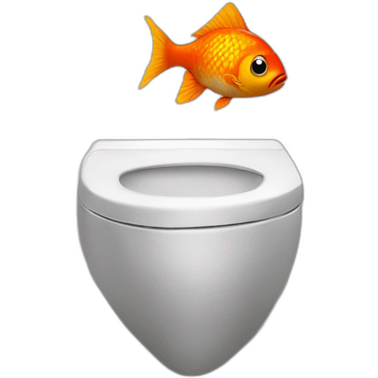 Poisson rouge dans des toilettes emoji