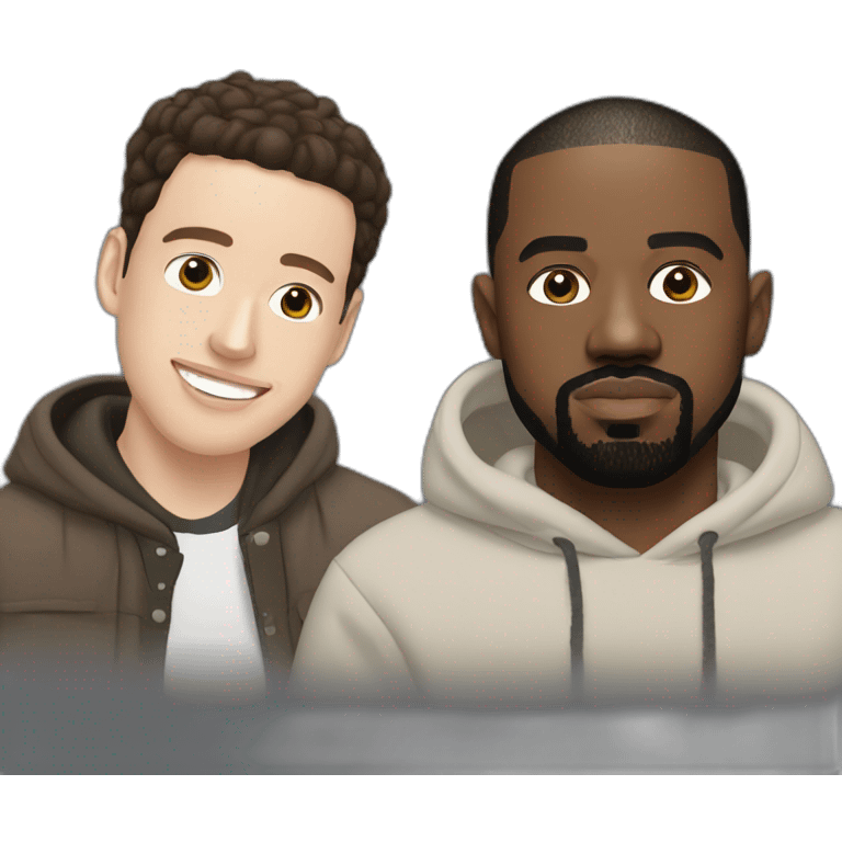 kanye west with pete davidson emoji