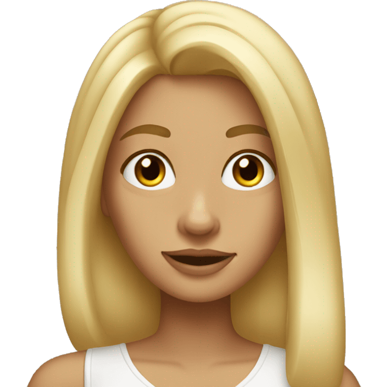 Blonde girl with blowout hair emoji