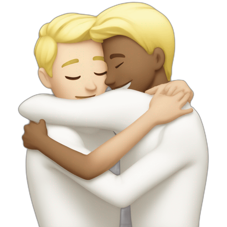 Gay blanc embrace emoji