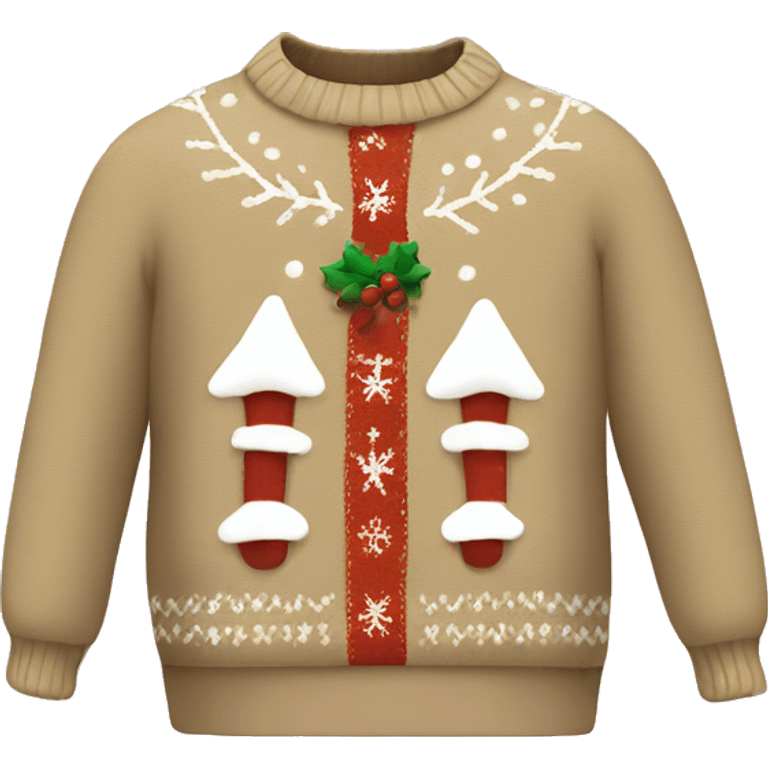 beige christmas sweater emoji