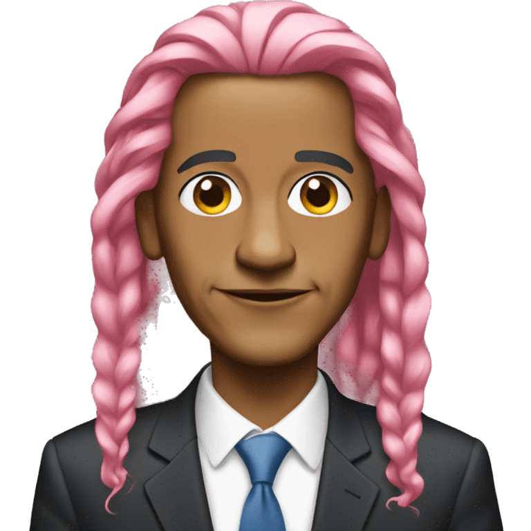 obama with long pink hair emoji