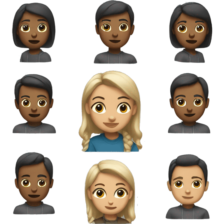 i want a gender neutral memoji looking at different directions emoji