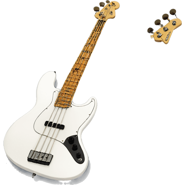 5 string white jazz bass emoji