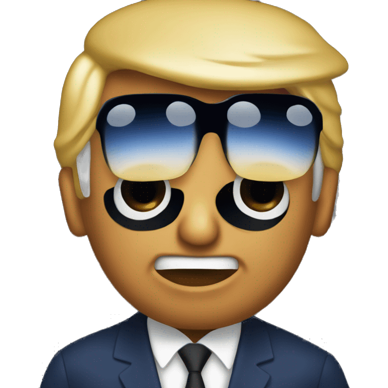 trump enjoying listenning music emoji