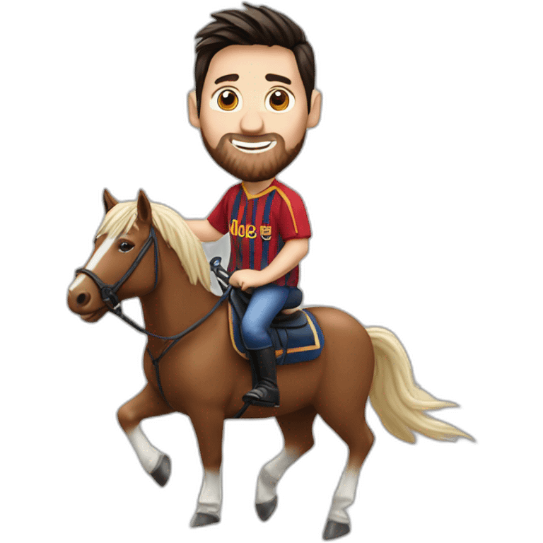 Messi sur un cheval  emoji