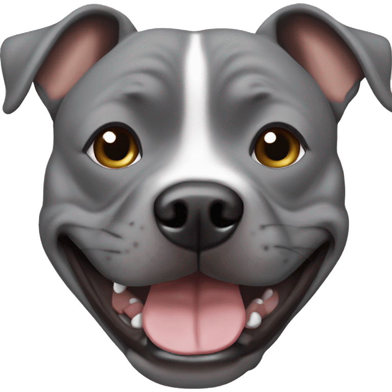 gray, happy staffordshire terrier emoji