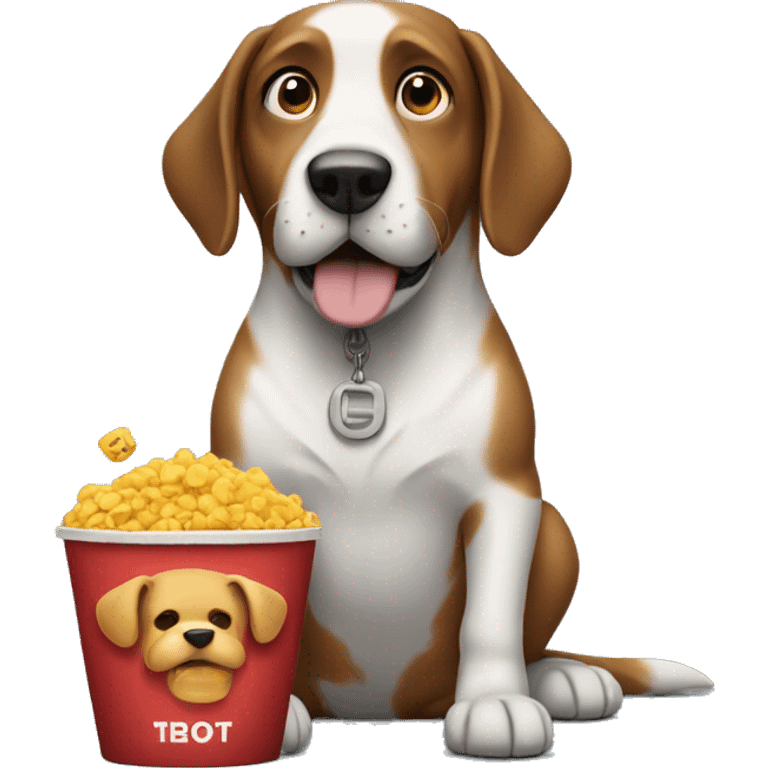 Dog at movie theater  emoji