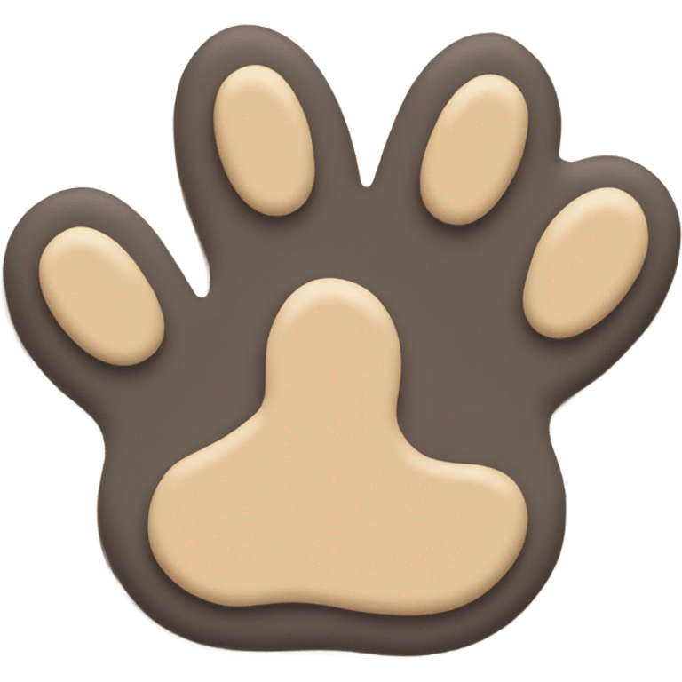 beige paw print  emoji