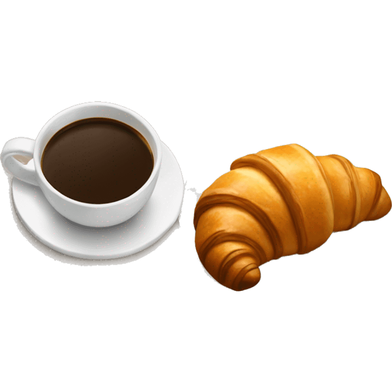 croissant and coffee emoji