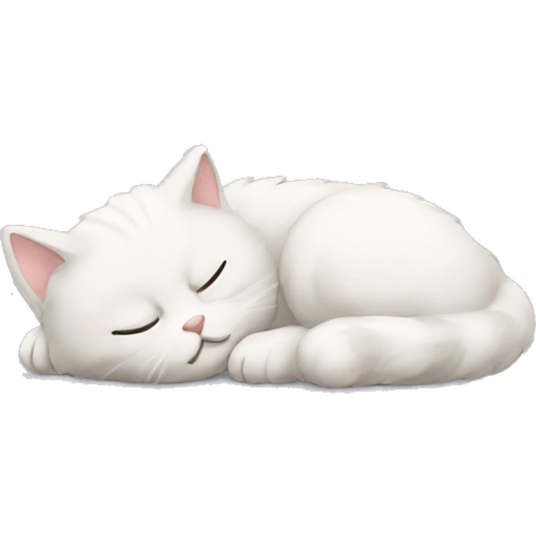 a sleeping fluffy cat emoji