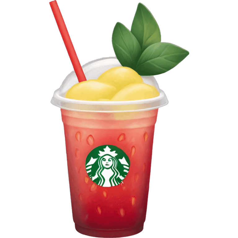 Strawberry lemonade açaí Starbucks drink emoji