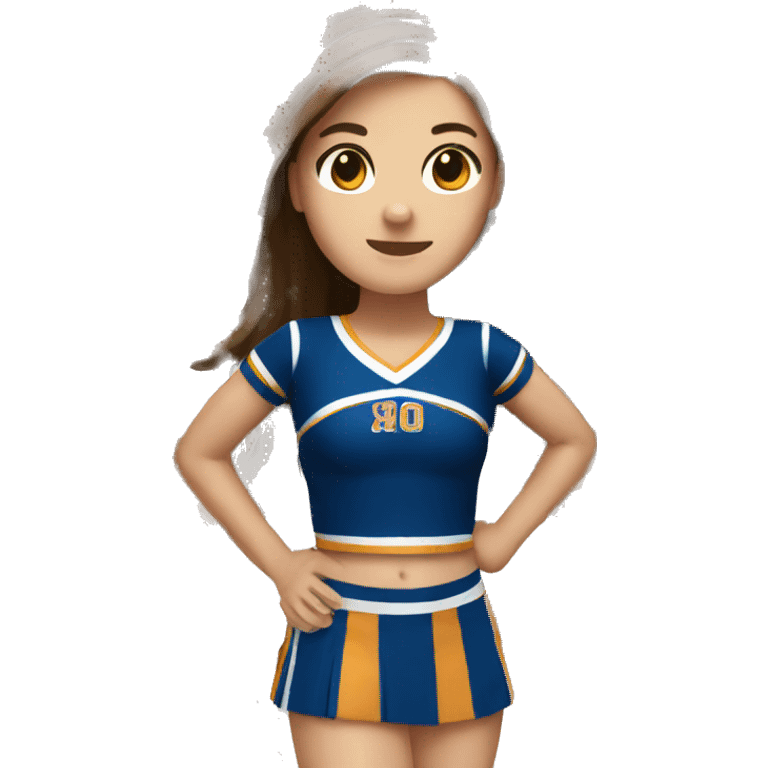 cheerleader with brown hair  emoji