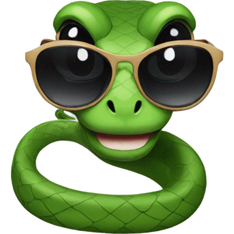 Snake with sunglasses  emoji