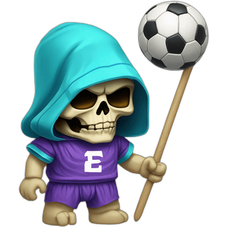 skeletor with argentinian soccer t-shirt emoji