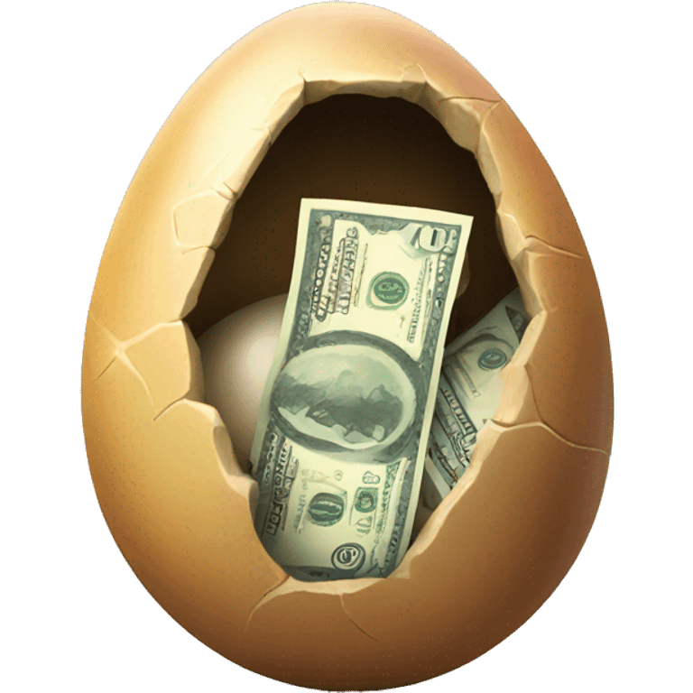 Dinosaur egg  with money sign emoji