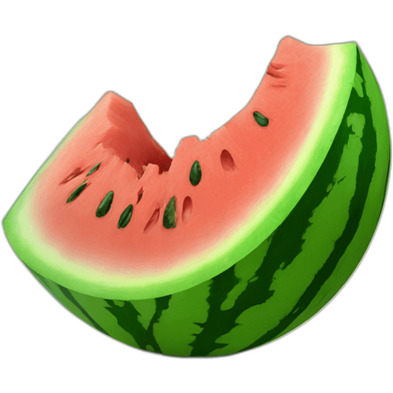 water melon broken in 2 emoji