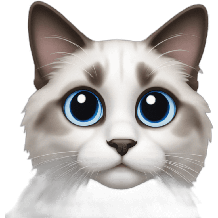 blue eyed ragdoll cat emoji