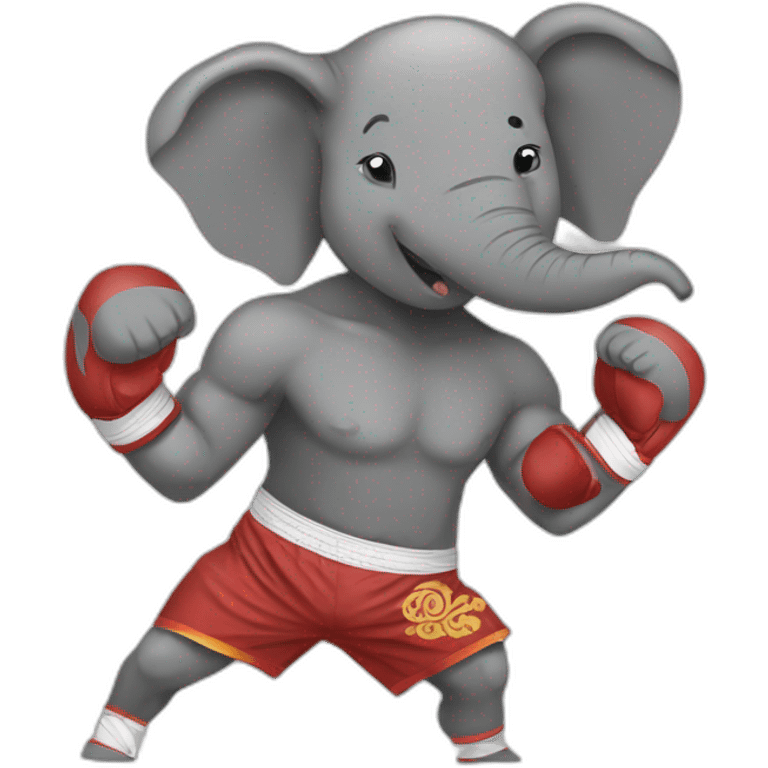 Elephant muay thai Aggressive  emoji