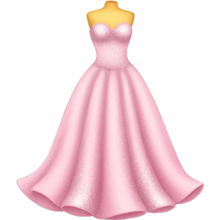 ball dress with glitter in babypink emoji