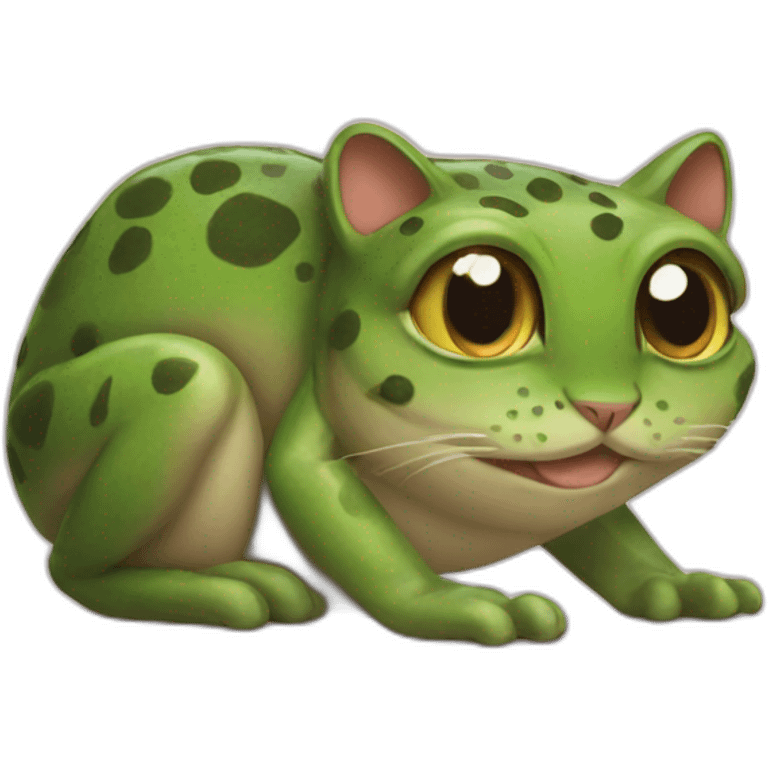 half cat half frog emoji